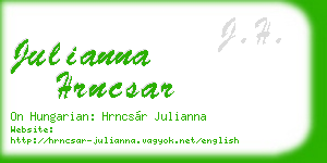julianna hrncsar business card